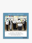 Woodmansterne Five Men At The Bar 50th Birthday Card