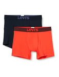 Levi's Men's Levi's Men's Solid Basic (2 Pack) Boxer shorts, Neon Red, S UK