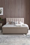 Ascot Natural Stone Upholstered Sleigh Ottoman - Bed Frame Only