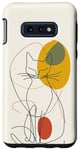 Coque pour Galaxy S10e Minimalistic Cat Drawing Lines Phone Cover