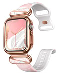 i-Blason Coque de protection élégante et sportive avec bandes réglables pour Apple Watch Series 6/5/4/SE de 44 mm