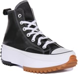 Converse A04292C Run Star Hike Platform Shoes Black White Leather UK 5 - 8