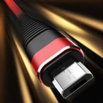 Braided Micro Usb Charger Cable Fast Charging Cord For Samsung T Red