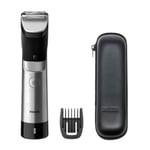 Philips Beardtrimmer 9000 Prestige - Precision beard trimmer with built-in metal comb - BT9810/13