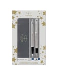 Parker IM Duo Gift Set with Ballpoint Pen & Fountain Pen | Stainless Steel Chrome Trim | Blue Ink Refill & Cartridge | Gift Packaging