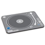 TURNTABLE RECORD PLAYER GREY WHITE CARTOON PC COMPUTER MOUSE MAT PAD - DJ Decks