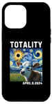 Coque pour iPhone 14 Pro Max Lunettes Solar Eclipse 2024 Totality Raccoon Solar Eclipse