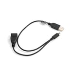 System-S Câble 3 en 1 OTG Host Micro USB (mâle) vers USB A 2.0 (mâle/Femelle) 30 cm