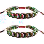 2 st handgjorda armband i Palestina i Palestina souvenirarmband med justerbart lager vävt armband, smycken, presenter till män och kvinnor
