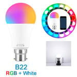MZSG Colour Changing Light Bulb, Warm White + Cool White + RGB Colours, 15W E27 B22 Dimmable LED Light Bulbs with Remote Control, for Home lighting,E27 cold white,2pcs
