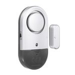Door Alarm Sensor, 125dB Door Alarms Window Open Alarm Sensor, Black Silver Tone