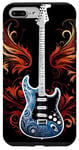 Coque pour iPhone 7 Plus/8 Plus Guitare électrique avec flammes Metal Band Rock Design