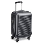 DELSEY PARIS - SEGUR 2.0 - Slim Rigid Cabin Suitcase - 55x40x20 cm - 35 liters - XS - Black