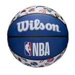 Wilson Basketball, NBA All Team Model, Outdoor, Rubber, Size: 7, Red/White/Blue