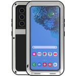 LOVE MEI Samsung Galaxy S21 Ultra Case, Aluminum Metal Outdoor Shockproof Military Heavy Duty Sturdy Protector Cover Hard Case for Samsung Galaxy S21 Ultra (S21 Ultra, Silver)