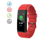 TANCEQI Fitness Trackers Activity Tracker Watch with Heart Rate Blood Pressure Monitor, Waterproof Watch with Sleep Monitor, Calorie Step Counter Watch for kids Women Men Compatible Android Ios,Red