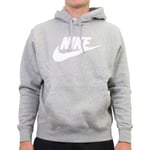 Nike W NSW Gym VNTG Hoodie Hbr Sweatshirt Homme, DK Grey Heather/Matte Silver/(White), XXL