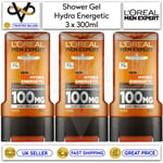 L’Oréal Men Expert Shower Gel Hydra Energetic 300ml Set Of 3 Face Body Hair