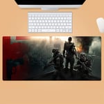 Gaming Mouse Pad, Anime Mouse Pad, Rainbow Six Rainbow Six Siege Mouse Pad Custom Large 800 * 300 * 3mm Notebook Pad Lock Home Keyboard Pad-pc-A_700*300 * 3mm