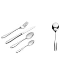 Viners Tabac Cutlery Set | Elegant Mirror Polished Flatware Gift Box with 25 Year Guarantee | 18/0 Stainless Steel, 16 Piece & 0302.930 Soup Spoon