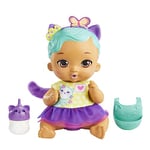 My Garden Baby Feed & Change Baby Kitten Doll (12-in) & Accessories, with Reusable Diaper, Bib, and Bottle, Great Gift for Kids Ages 3Y+