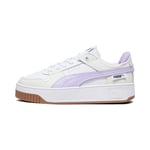 Puma Women Carina Street Vtg Sneakers, Puma White-Vivid Violet-Vapor Gray, 42.5 EU