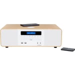 Kompakt Bluetooth-system - THOMSON - Vit/Induktion - FM/CD/MP3/USB-radio, 50W, Equalizer, Fjärrkontroll, Strömförsörjning. 230V