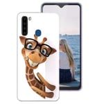 Pnakqil Blackview A80 Pro Case Clear Transparent with Pattern Cute Silicone Shockproof Soft Gel TPU Ultra Thin Rubber Protective Back Phone Case Cover for Blackview A80 Pro, Giraffe
