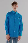 Long Sleeve Shirt with Two Patch Pockets Semi Formal Wear