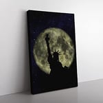 Big Box Art The Statue of Liberty Vol.4 Painting Canvas Wall Art Print Ready to Hang Picture, 76 x 50 cm (30 x 20 Inch), Black, Blue, Green
