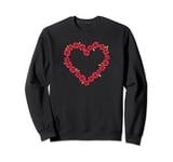 Coquette Heart Valentines Day Roses Symbol of Love Sweatshirt