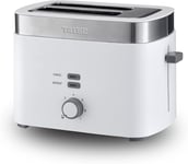 Zanussi T4tec 2 Slice Toaster White with Metalic Finish 