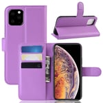 Apple iPhone 12 / Pro PU Wallet Case Purple