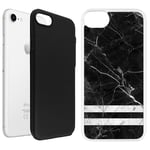 Unbranded Apple iphone se (2020) duo case vit marmor