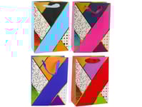 Presentpåse I Papper Geometriska Mönster 23 X 18 X 10,5 Cm