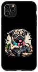 Coque pour iPhone 11 Pro Max Jeu vidéo amusant pour chien carlin