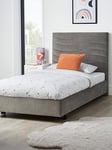 Very Home Finn Bed with Mattress Options (Buy and SAVE!) - Bed Frame With Standard Mattress, Grey, Size Single 3Ft