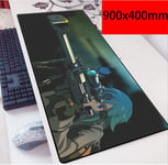 Mouse Pad Table Mat Sword Art Online Game Anime Character Konno Yuuki Laugh And Face Even In The Face Of Despair Oversized Non-slip Professional Gaming Mouse Pad For Desk Laptop PC-800x400mm