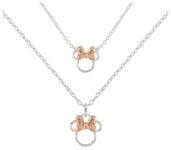 Disney Minnie Mouse Two Tone Mother & Daughter Necklace Set