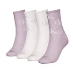 Calvin Klein Strumpor 4P Women Aop Socks Gift Box Vit/Lila One Size Dam