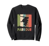 Vintage Retro Parkour Funny Parkour Lover Graphic Sweatshirt