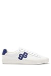 BOSS Mens Aiden Tenn Low-top Trainers with Monogram Detail Size 12 White