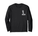 He Is Risen - Cross Jesus Easter Christian Religious Pocket Long Sleeve T-Shirt