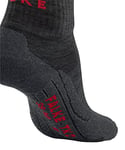 FALKE Men's TK2 Explore Short M SSO Wool Thick Anti-Blister 1 Pair Hiking Socks, Grey (Asphalt Melange 3180), 5.5-7.5