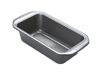 Circulon Momentum 9 Inch Loaf Tin - Non Stick Loaf Tins For Baking 23cm x 13cm, Dishwasher Safe Carbon Steel Bakeware, Grey