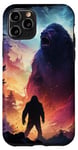 Coque pour iPhone 11 Pro Bigfoot trouve Bigfoot Illustrative Night Sasquatch Yeti Art