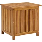 Coffre boîte meuble de jardin rangement 60 x 50 x 58 cm bois d'acacia solide