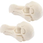 2Pcs Decors Skull Sculptures Skull Head Figurines