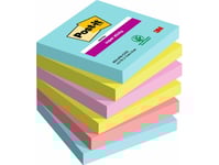 Post-It® Super Sticky Notes Cosmic, 76Mm X 76Mm, 90 Blad, 6 Block/Pack