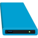 HipDisk Disque Dur Externe 2,5 Pouces USB 3.0 en Aluminium avec Coque de Protection en Silicone pour Disque Dur SATA et SSD Antichoc imperméable Ohne Festplatte Bleu